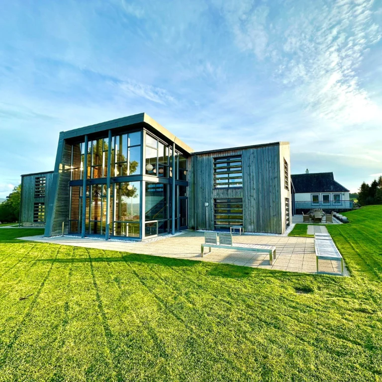 Ardoch’s light-filled communal building opening onto a green lawn