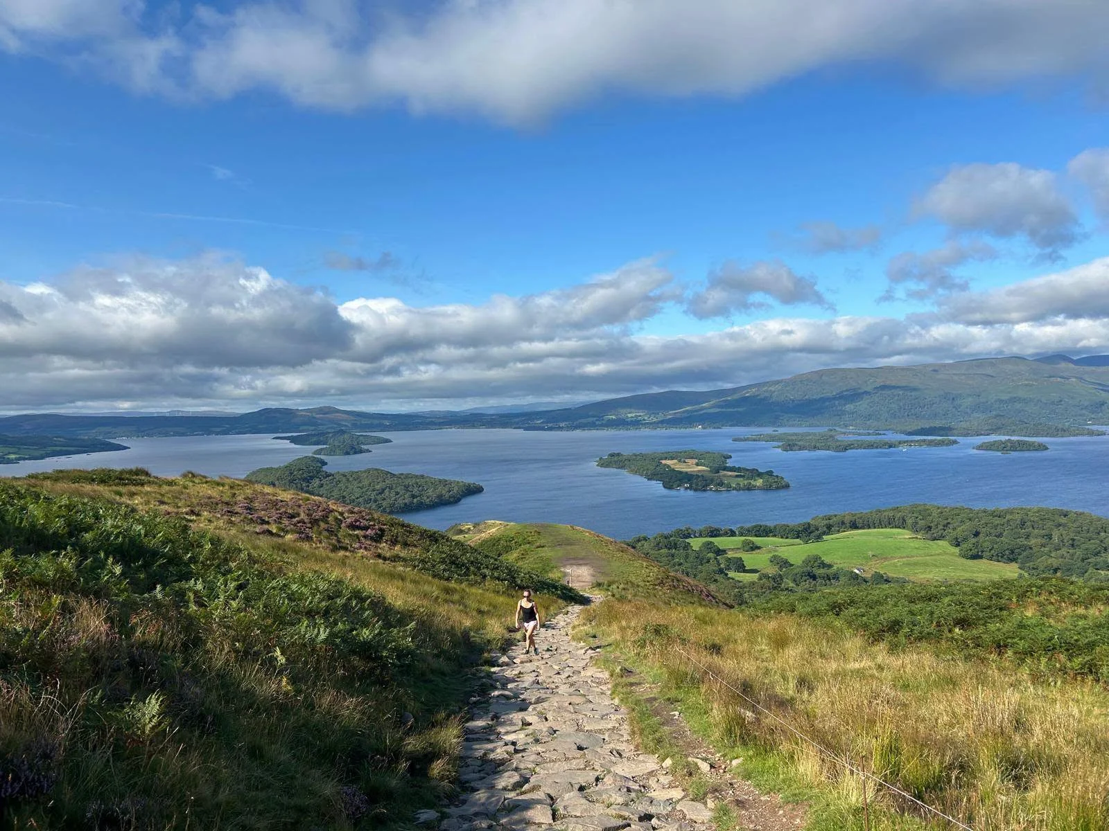 Walking trail overlooking Loch Lomond