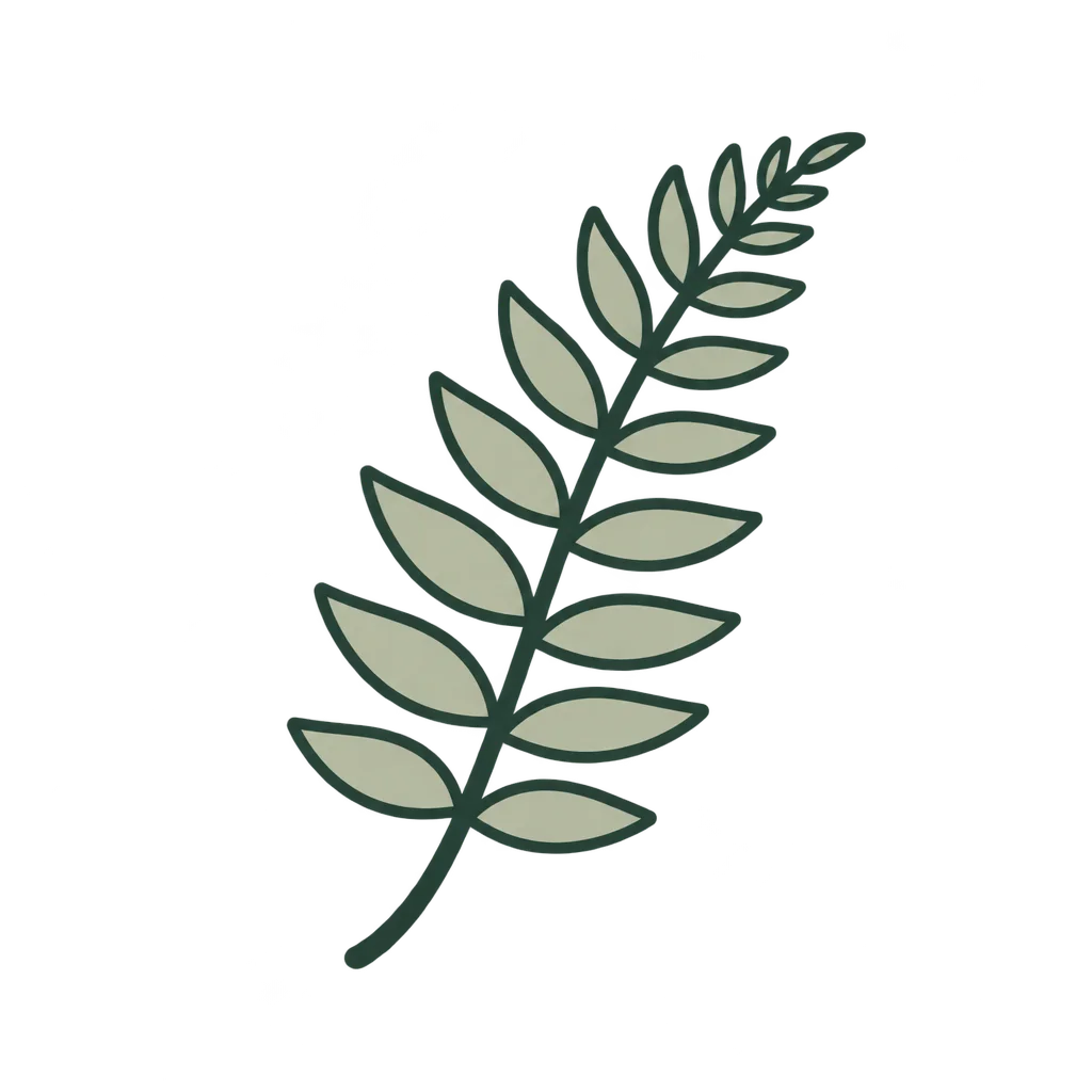 Curving fern frond
