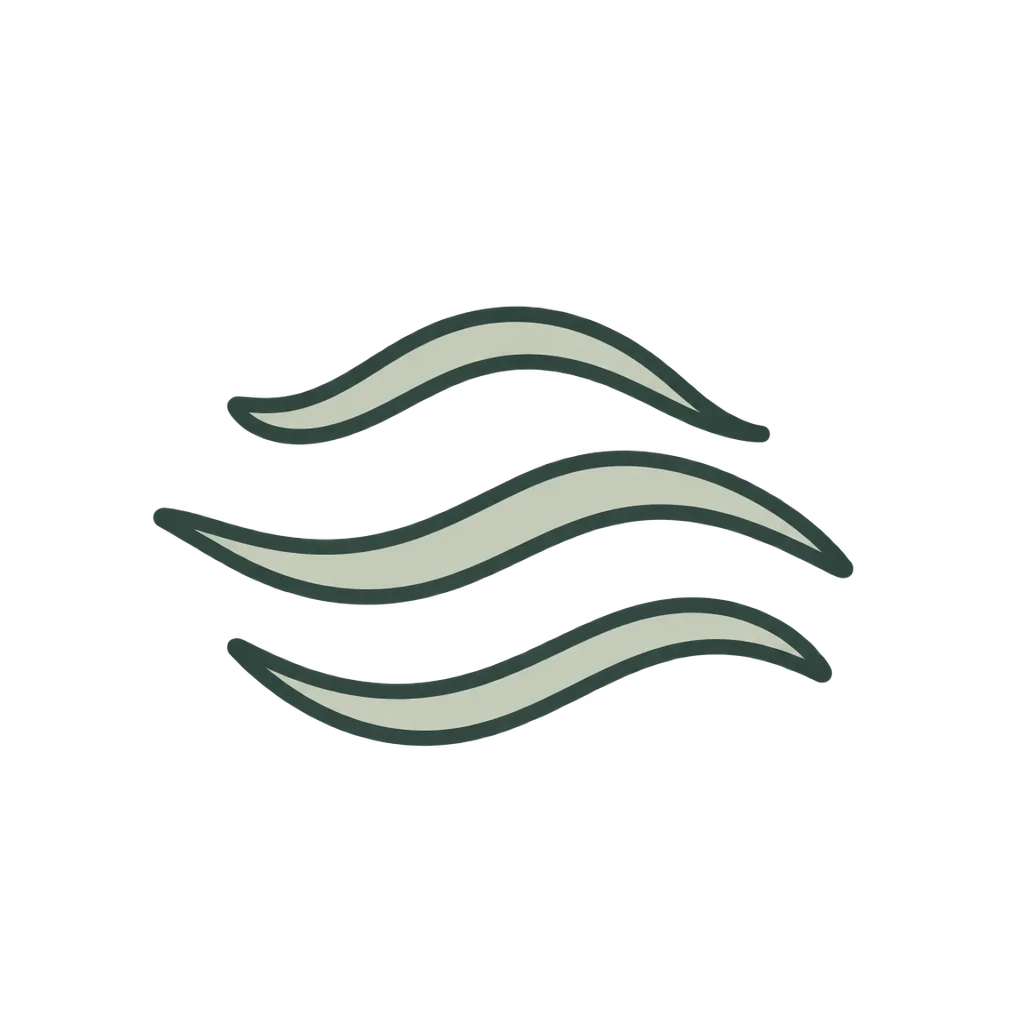 Gently flowing waves